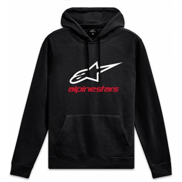 mikina ALWAYS HOODIE 3, ALPINESTARS (černá/bílá/červená, vel. M) M180-578-M ALPINESTARS