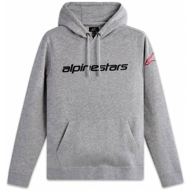 mikina WORDMARK HOODIE 3, ALPINESTARS (šedá/červená/černá, vel. XL) M180-582-XL ALPINESTARS