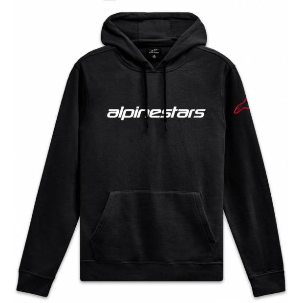 mikina WORDMARK HOODIE 3, ALPINESTARS (černá/bílá/červená) M180-583 ALPINESTARS