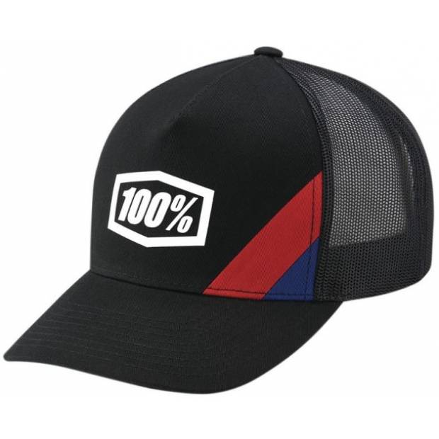 kšiltovka 100% - CORNESTONE X-Fit Trucker černá (vel. UNI) M186-860 100%