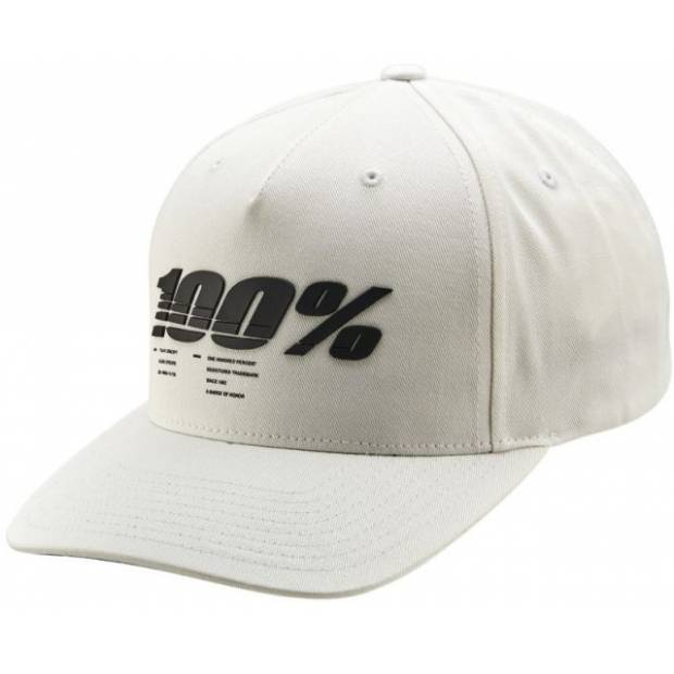 kšiltovka 100% - STAUNCH Snapback bíla (vel. UNI) M186-867 100%