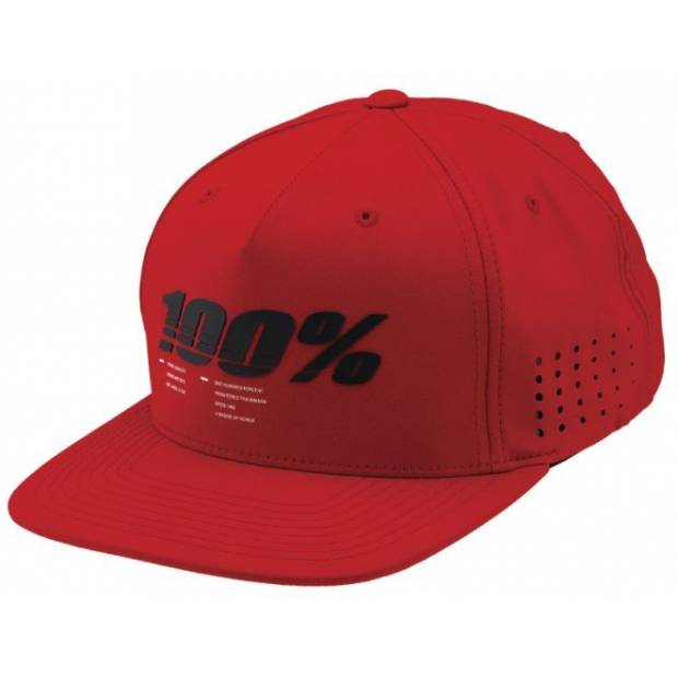 kšiltovka 100% - DRIVE Snapback červená (vel. UNI) M186-871 100%