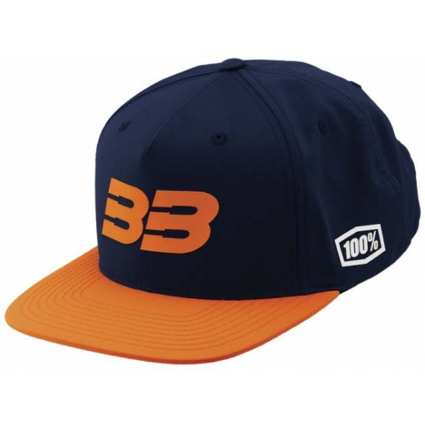 kšiltovka 100% - BB33 Snapback modrá/oranžová (vel. UNI) M186-879 100%