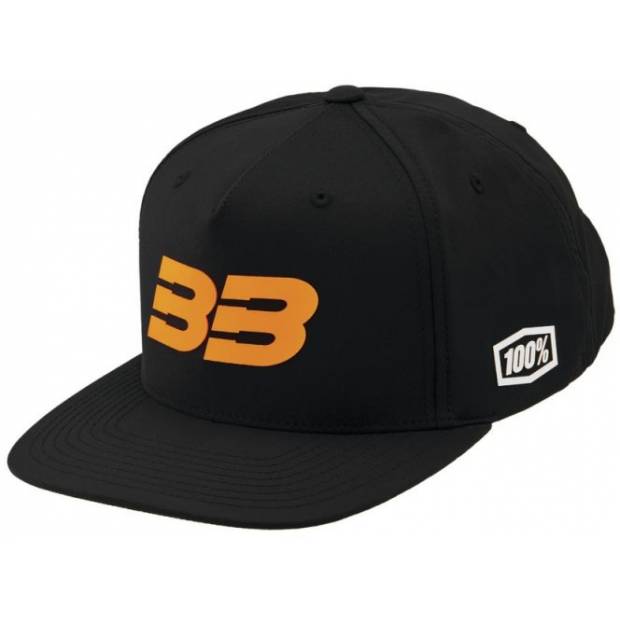 kšiltovka 100% - BB33 Snapback černá/oranžová (vel. UNI) M186-880 100%