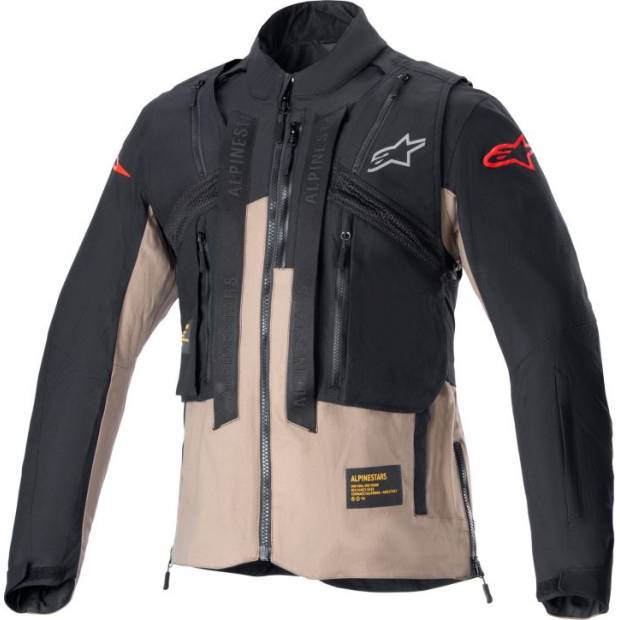 bunda TECHDURA, ALPINESTARS (černá/hnědá) 2025 M100-909 ALPINESTARS