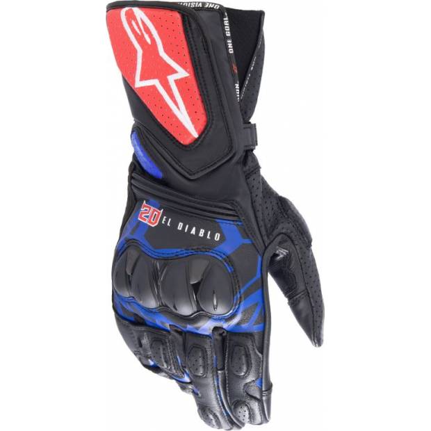 rukavice SP-8 3 MONSTER FQ20 kolekce, ALPINESTARS (černá/červená/modrá/bílá) 2025 M120-735 ALPINESTARS