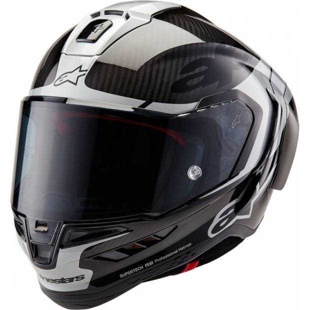 přilba SUPERTECH R10 ELEMENT, ALPINESTARS (karbon/stříbrná/černá, vel. XS) M140-2234-XS ALPINESTARS