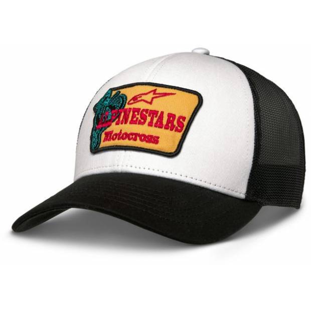 kšiltovka HARDWARE TRUCKER, ALPINESTARS (bílá/černá) M186-820 ALPINESTARS