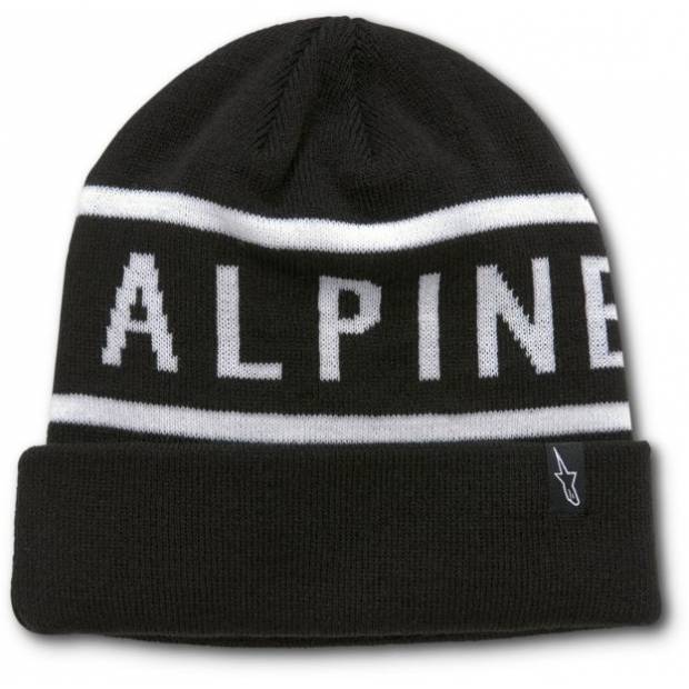 čepice WORDY CUFF BEANIE, ALPINESTARS (černá/bílá) M186-833 ALPINESTARS