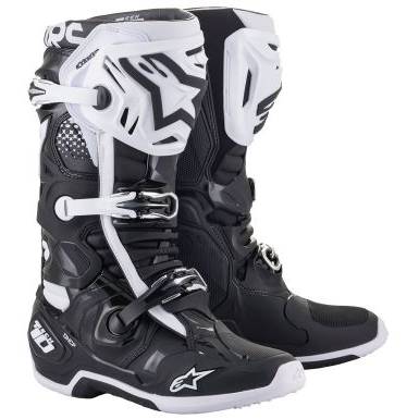 boty TECH 10 2021, ALPINESTARS (černá/bílá, vel.44,5) M130-387-445 