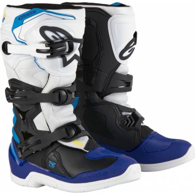 boty TECH 3S YOUTH, ALPINESTARS, dětské (bílá/černá/modrá) 2025 M132-29 ALPINESTARS