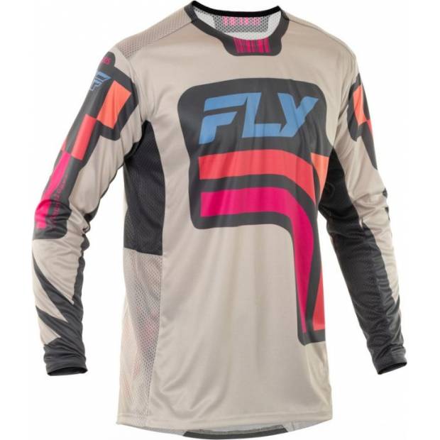 dres LITE VICE, FLY RACING - USA 2025 (šedá/růžová) M170-0291 FLY RACING