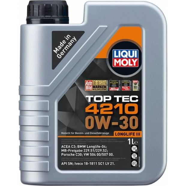 LIQUI MOLY Top Tec 4210 0W-30, syntetický motorový olej 1 l LI 21604 LIQUI MOLY