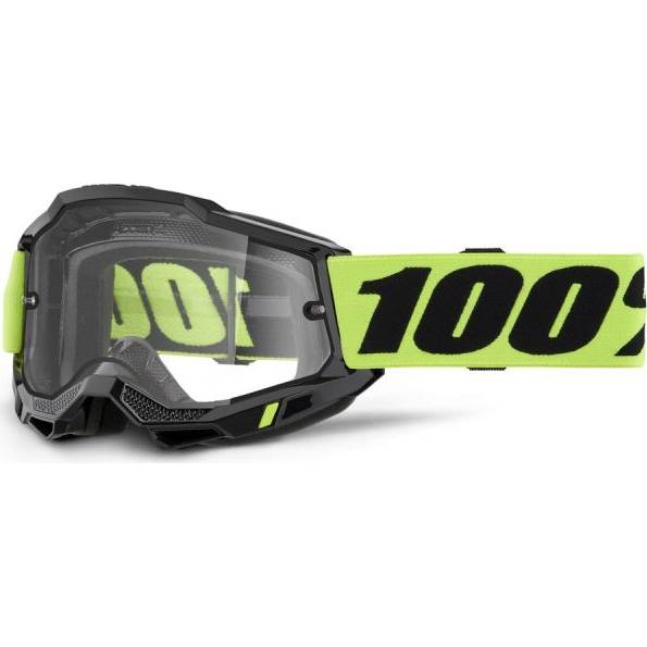 ACCURI 2, 100% Enduro Moto brýle žluté, čiré Dual plexi M150-1079 100%