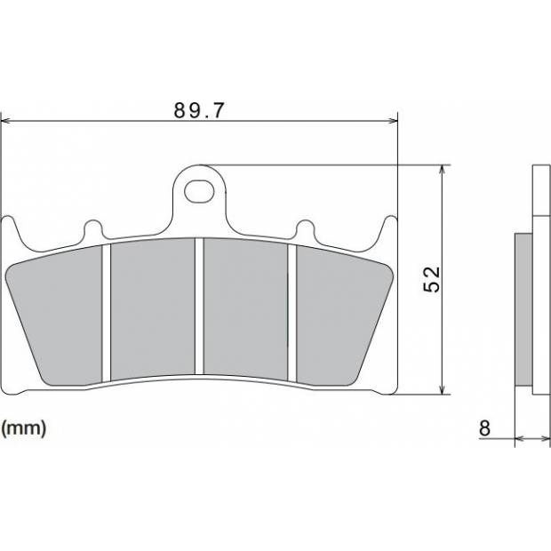 brzdové destičky, NISSIN (semi-metalická směs) 2 ks v balení M501-396 NISSIN