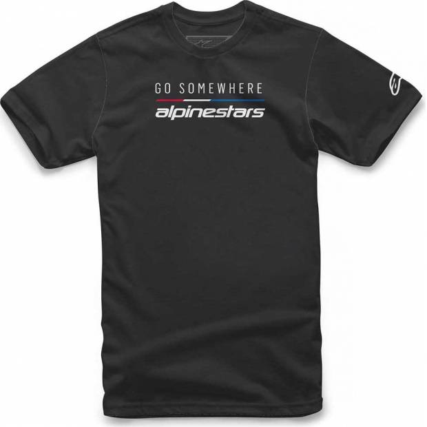 triko GO SOMEWHERE TEE, ALPINESTARS (černá) M182-755 ALPINESTARS