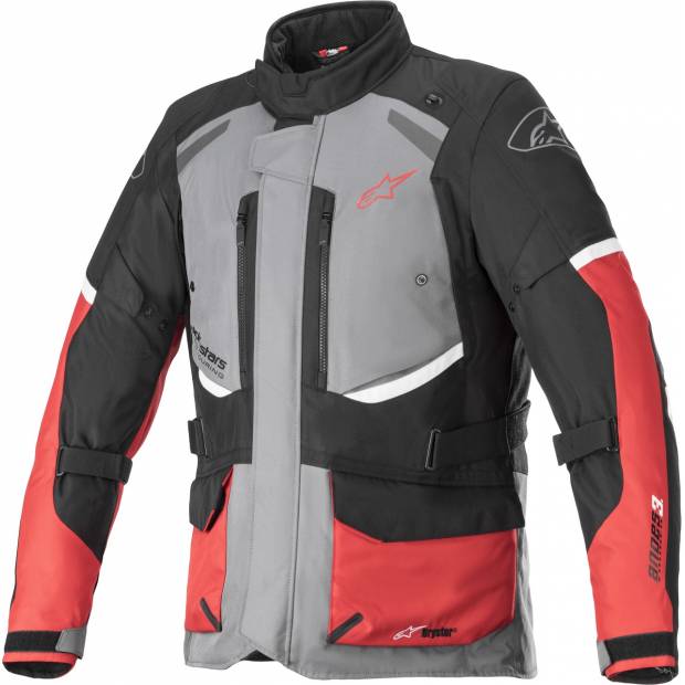 bunda ANDES DRYSTAR, ALPINESTARS (šedá/černá/červená) 2025 M100-697 ALPINESTARS