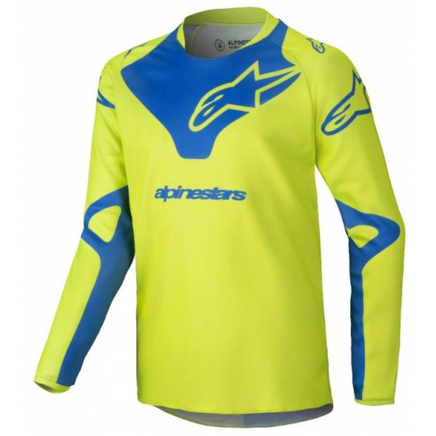 dres RACER VEIL, ALPINESTARS, dětský (žlutá fluo/modrá, vel. M) M173-0068-M ALPINESTARS