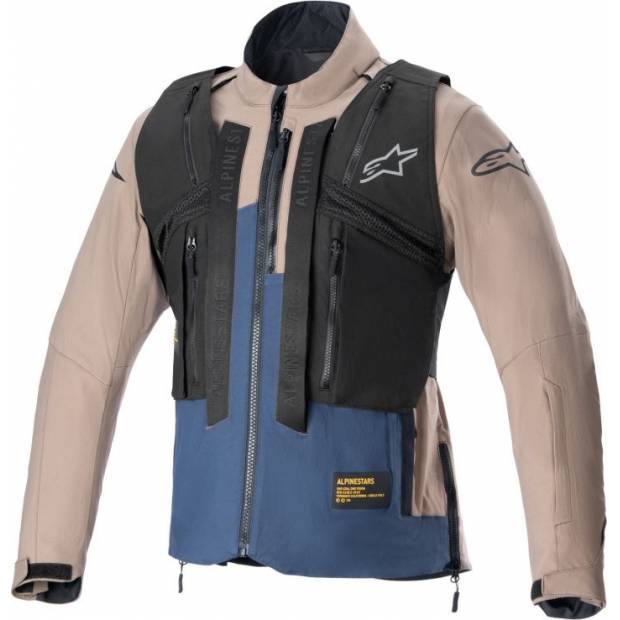 bunda TECHDURA, ALPINESTARS (černá/hnědá/tmavě modrá, vel. L) M100-910-L ALPINESTARS