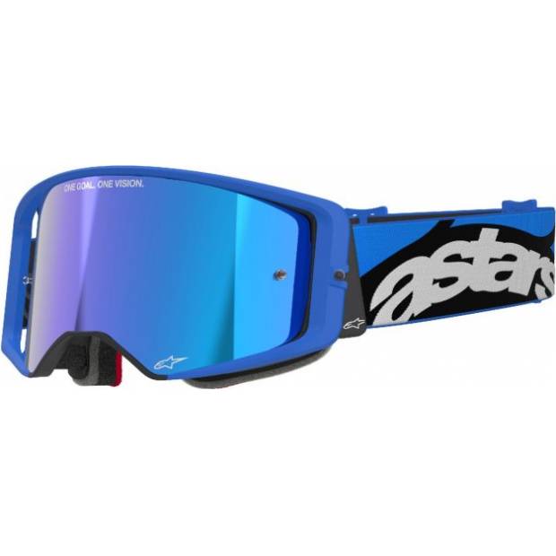 brýle SUPERTECH STREAM, ALPINESTARS (modrá, zrcadlové modré plexi) 2025 M150-972 ALPINESTARS