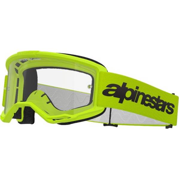 brýle VISION 3 WORDMARK, ALPINESTARS (žlutá fluo, čiré plexi) 2025 M150-1016 ALPINESTARS