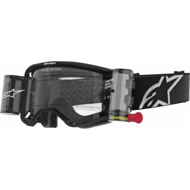 brýle VISION 8 CORP ROLL-OFF WIDE VISION, ALPINESTARS (černá, čiré plexi a roll-off systém) 2025 M150-976 ALPINESTARS