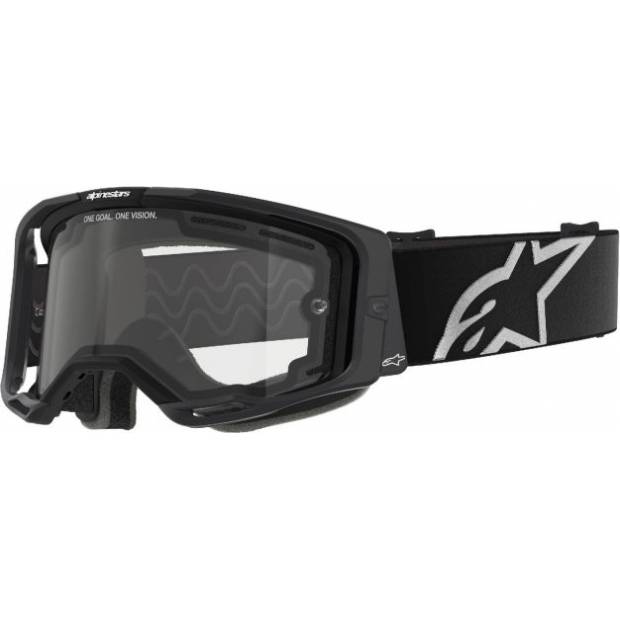 brýle VISION 8 CORP, ALPINESTARS (černá, dvojité antifog čiré plexi) 2025 M150-978 ALPINESTARS