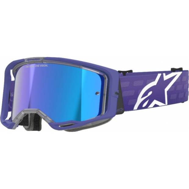 brýle VISION 8 CORP, ALPINESTARS (fialová, zrcadlové modré plexi) 2025 M150-981 ALPINESTARS