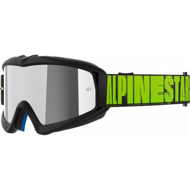 brýle VISION YOUTH HOLLOW, ALPINESTARS, dětské (černá antracit/žlutá fluo, zrcadlové stříbrné plexi) 2025 M151-84 ALPINESTARS