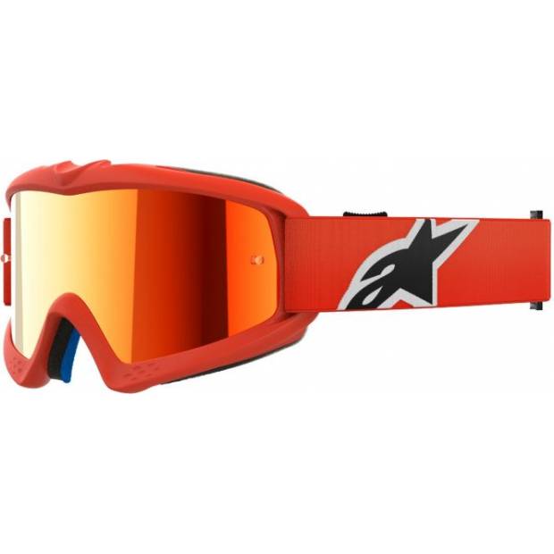 brýle VISION YOUTH CORP, ALPINESTARS, dětské (oranžová, zrcadlové červené plexi) 2025 M151-82 ALPINESTARS