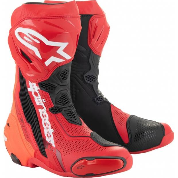 boty SUPERTECH R VENTED, ALPINESTARS (červená fluo/červená, vel. 46) M130-602-46 ALPINESTARS